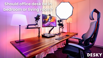 Should office desk be in bedroom or living room?