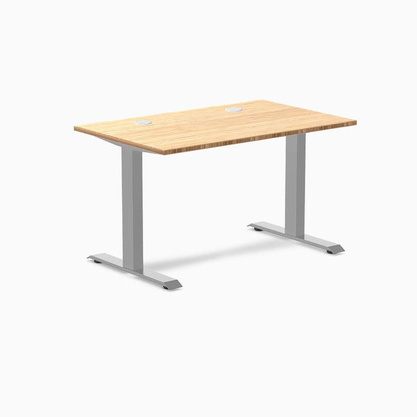 Desky Zero Bamboo Office Desk, Bamboo desktop, Gray frame