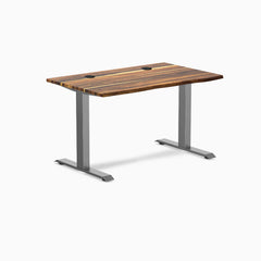 Desky Zero Hardwood Office Desk, Pheasantwood desktop, Space Gray frame