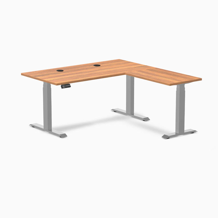 Desky L-Shape Laminate Sit Stand Desk