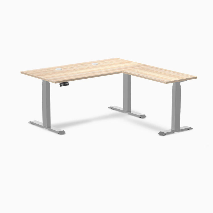 Desky L-Shape Laminate Sit Stand Desk