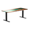 Desky Resin Hardwood Office Desk Natural Walnut -Desky®