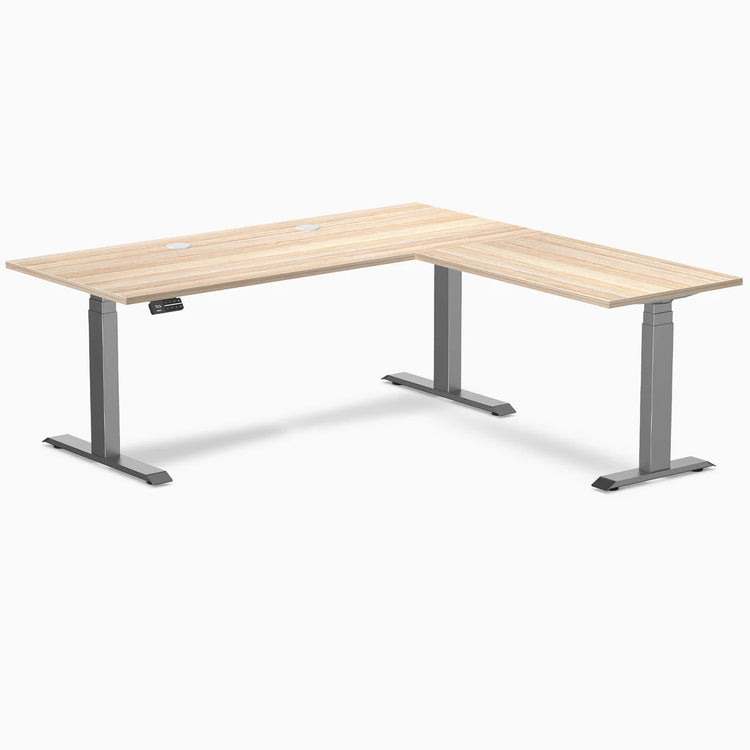 Desky L-Shape Laminate Sit Stand Desk