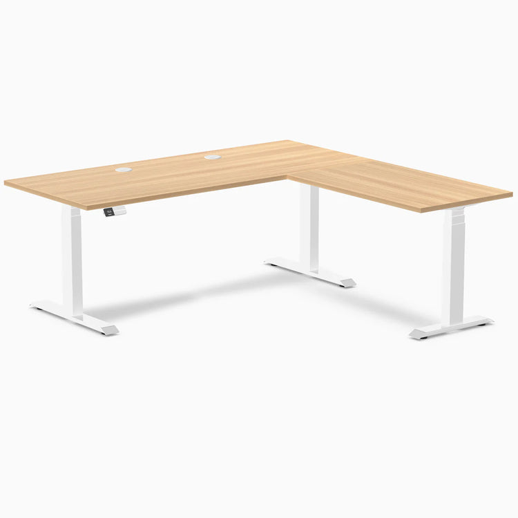Desky L-Shape Laminate Sit Stand Desk
