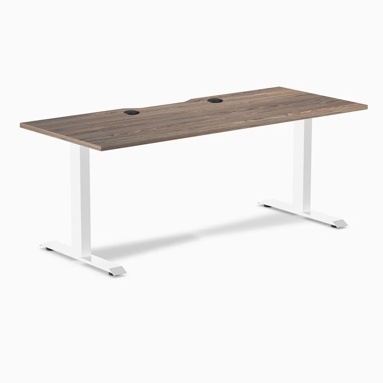 Desky Zero Scalloped Laminate Office Desk