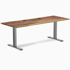 Desky Zero Hardwood Office Desk, Saman desktop, Space Gray frame