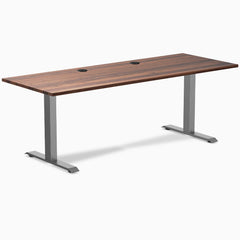 Desky Zero Hardwood Office Desk, Walnut desktop, Space Gray frame