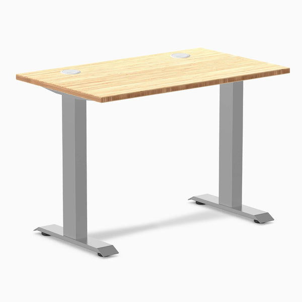 Desky Zero Mini Bamboo Office Desk, Bamboo desktop, Gray frame
