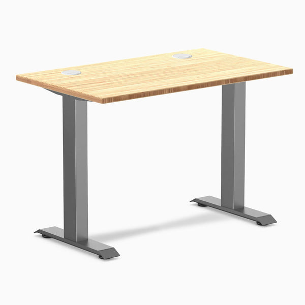 Desky Zero Mini Bamboo Office Desk, Bamboo desktop, Space Gray frame