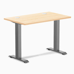 Desky Zero Mini Hardwood Office Desk, Maple desktop, Space Gray frame