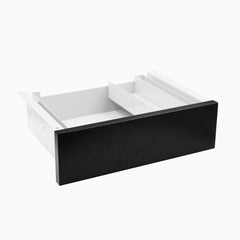 black drawer in white frame