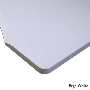 Desky White Ergo Edge Desktop