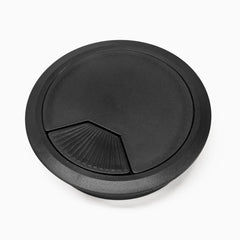 Black desk cable grommet hole