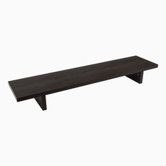 desky wooden monitor stand - burnished wood