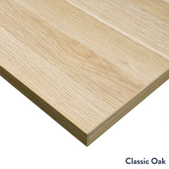 Desky Dual Mini Sit Stand Desk - classic oak desktop