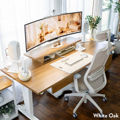 Desky Dual Hardwood Sit Stand Desk detail view 9