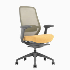 Desky Coilflex Ergonomic Office Chair in Yellow/Gray