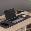 Desky Cork/Felt Desk Pad on desk with laptop and mouse