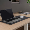 Medium size dark gray Desky cork felt desk pad 