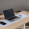 Light grey desky cork felt desk pad 