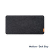 medium dark grey desk pad cork and felt