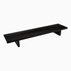 desky wooden monitor stand - dark bamboo