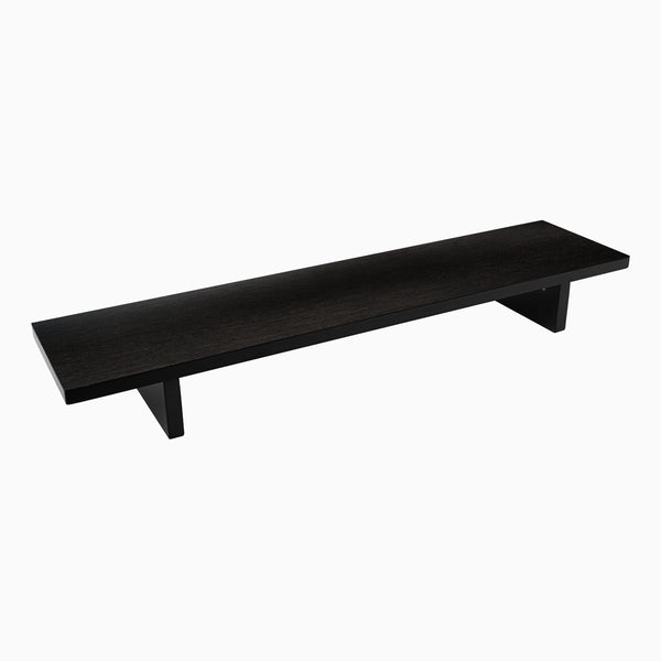 desky wooden monitor stand - dark bamboo