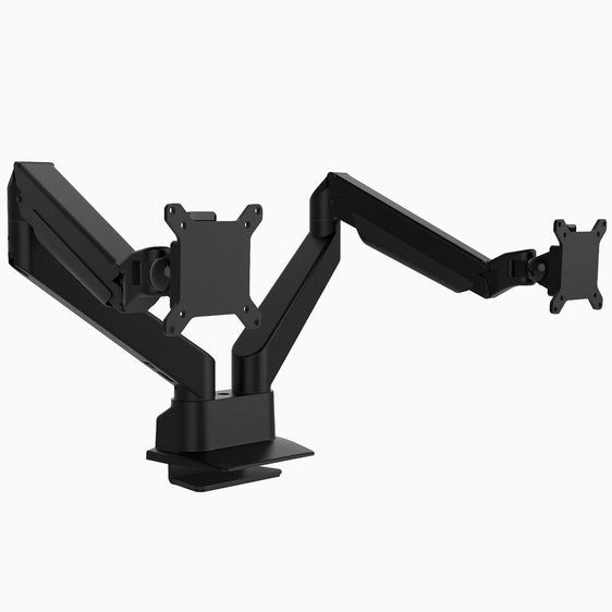 Black Dual Monitor Arm Desky