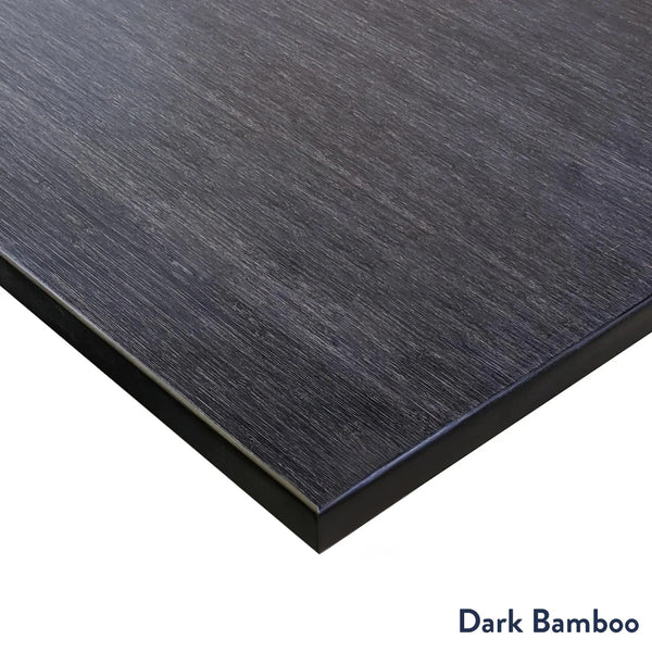 Dark bamboo corner desktop finish - Desky