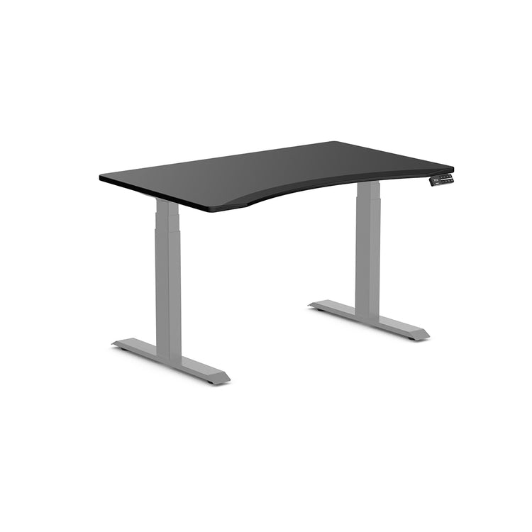 Desky Dual Ergo Edge Sit Stand Desk Black-Desky®