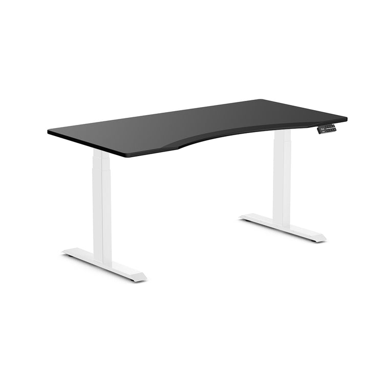 Desky Dual Ergo Edge Sit Stand Desk Black-Desky®