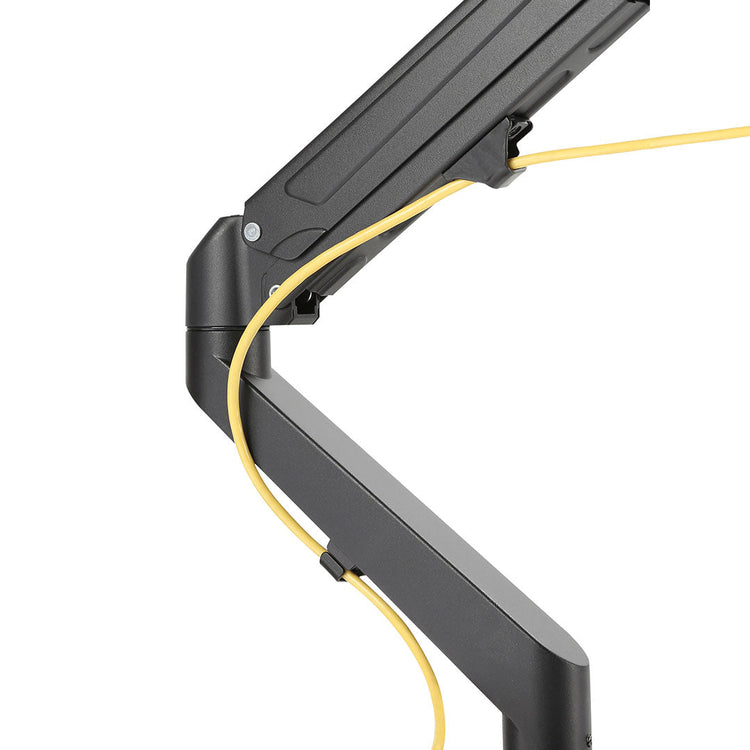 black monitor arm built in cable management 