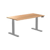 dual hardwood height adjustable desk