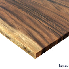 Desky Zero Saman Hardwood L-Shape Office Desktop