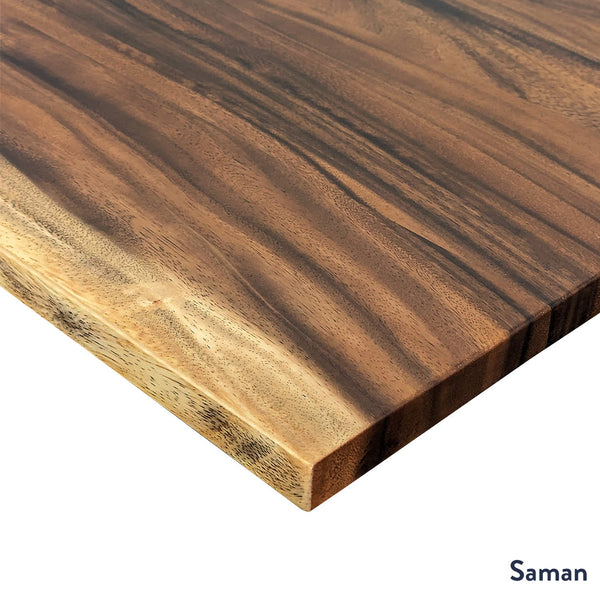 Desky Zero Saman Hardwood L-Shape Office Desktop