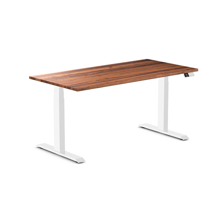 dual hardwood sit stand desk