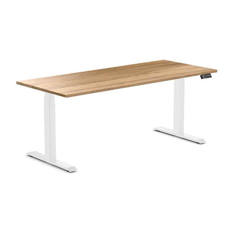 Desky Dual Hardwood Sit Stand Desk White Oak-Desky®