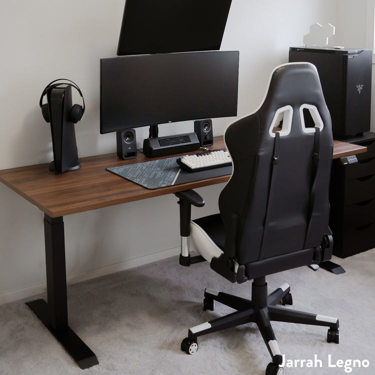 Desky Dual Laminate Sit Stand Desk