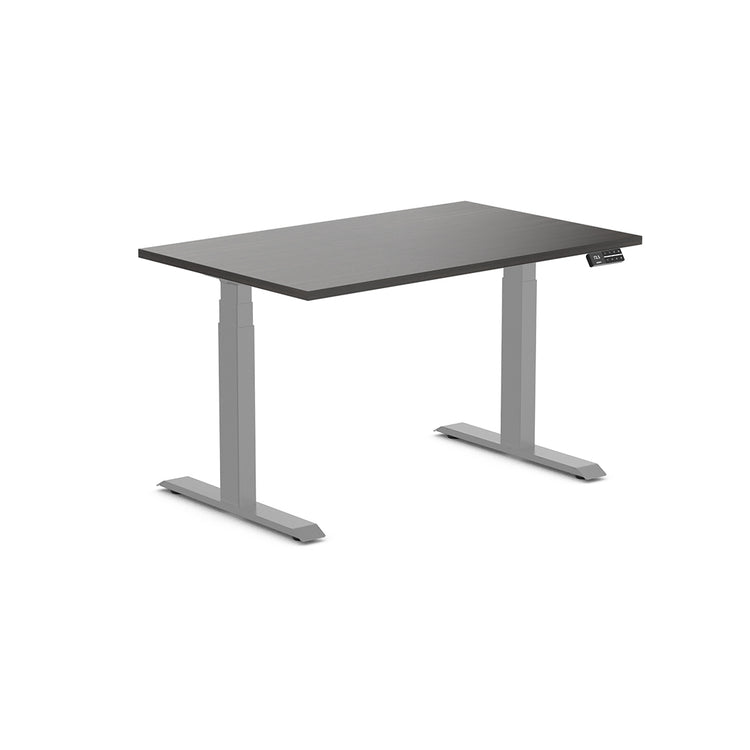 Desky Dual Laminate Sit Stand Desk Burnished Wood-Desky®