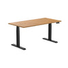 dual rubberwood sit stand desk