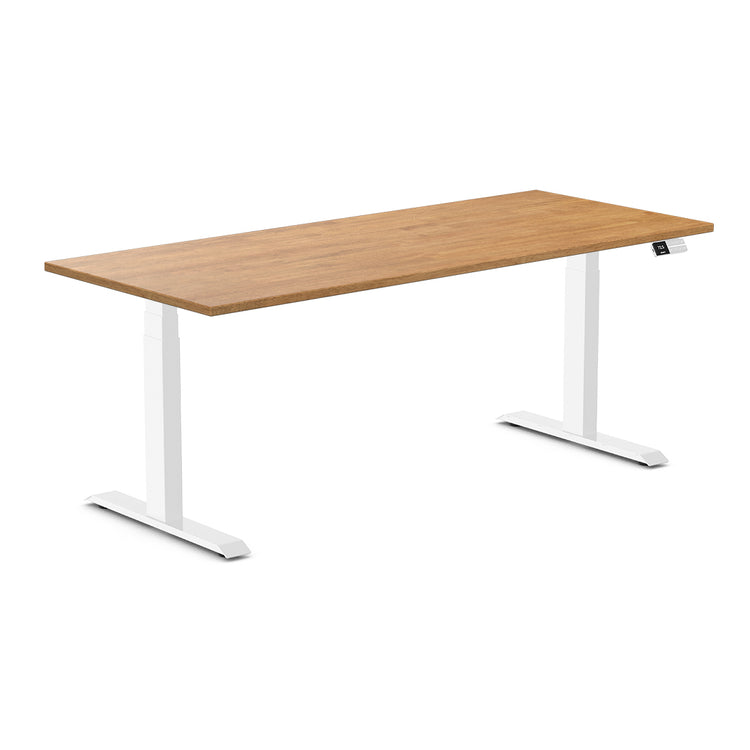 Desky Dual Rubberwood Sit Stand Desk