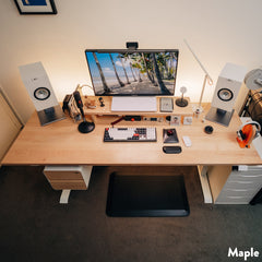 Desky Dual Hardwood Sit Stand Desk detail view 10