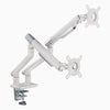 Desky Dual Slim Aluminium Monitor Arm in white variation