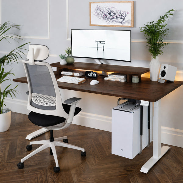 Desky Dual Softwood Sit Stand Desk detail view 4