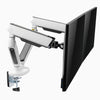 Dual LED monitor arm in white