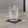 Desky felt cork coaster in dark gray with cup  