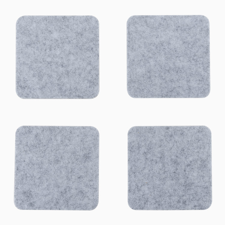 Desky felt cork coaster in light gray 