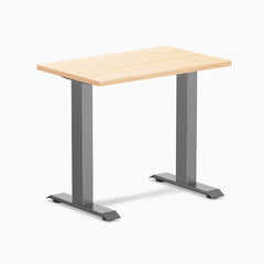 Desky Zero Mini Hardwood Office Desk, Maple desktop, Space Gray frame