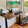 dual hardwood sit stand desk