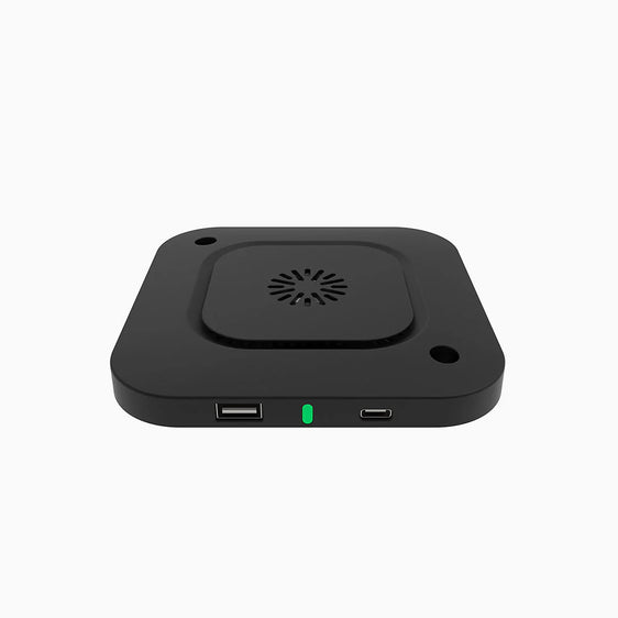 Desky hidden under desk wireless charger in black